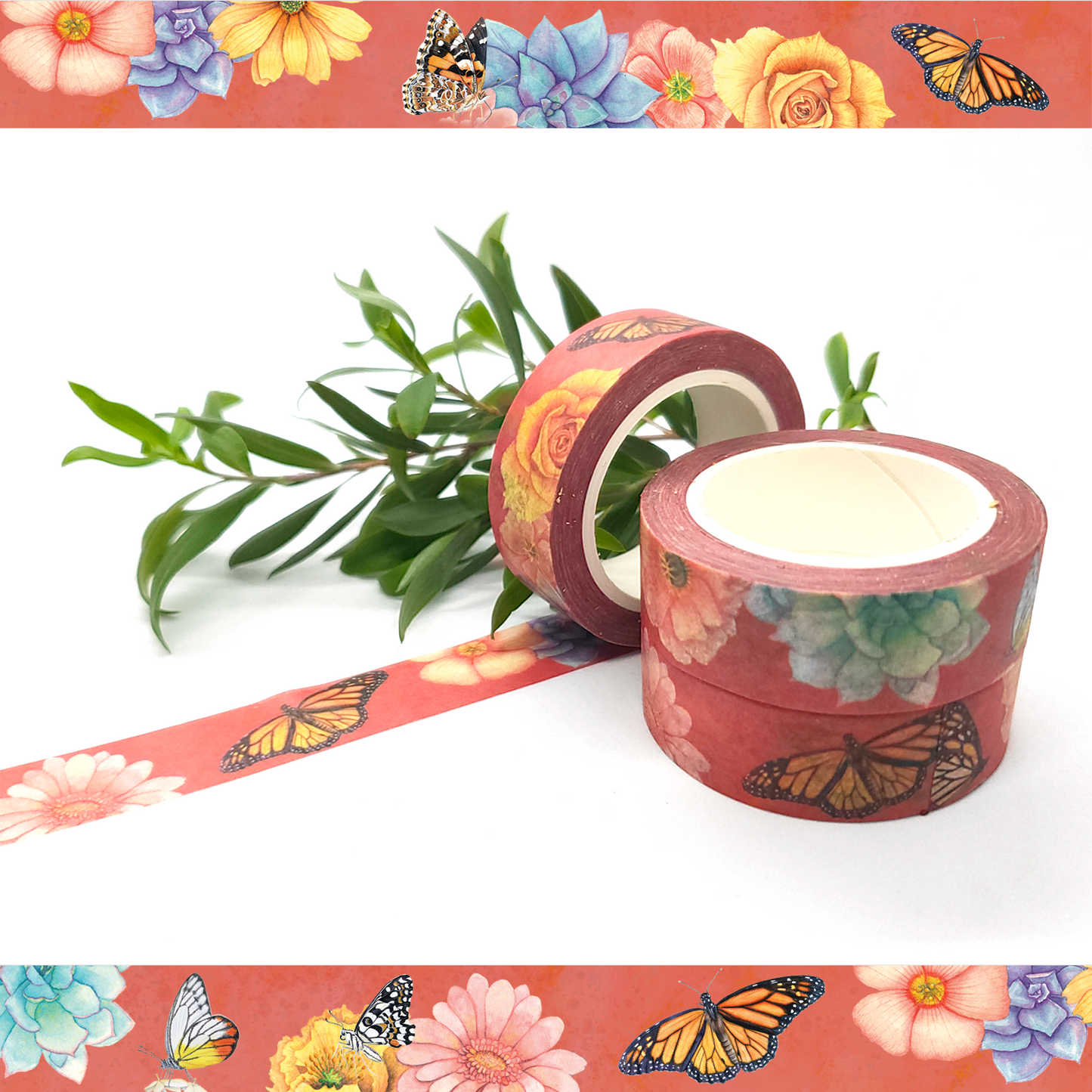 Flowers and Butterflies Washi Tape