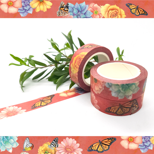 Flowers and Butterflies Washi Tape