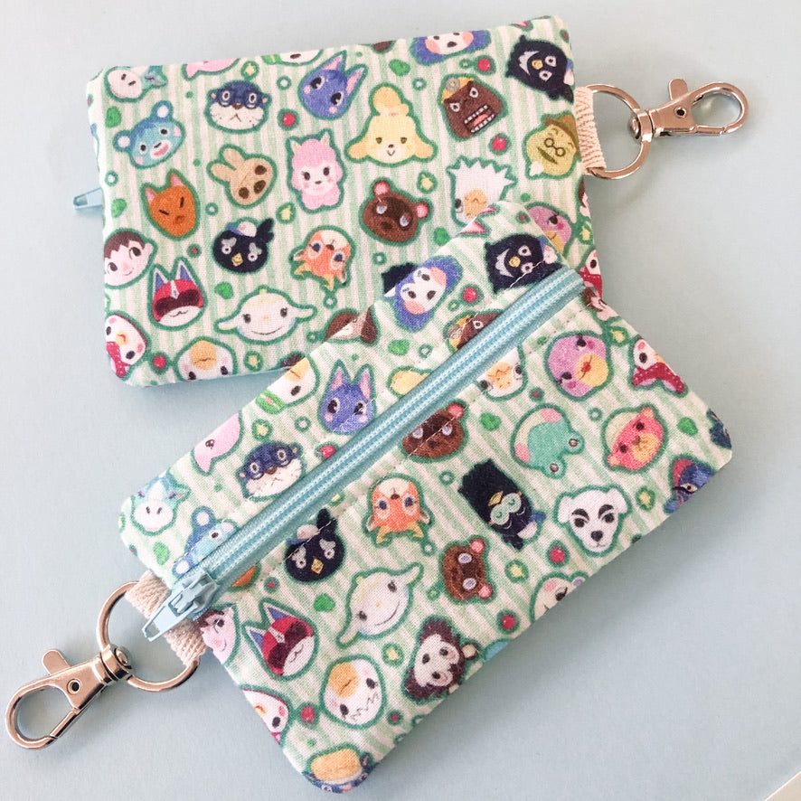 Striped Animal Crossing Mini Pouch