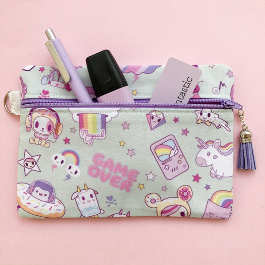 Gamer Girl Flat Lay Pouch
