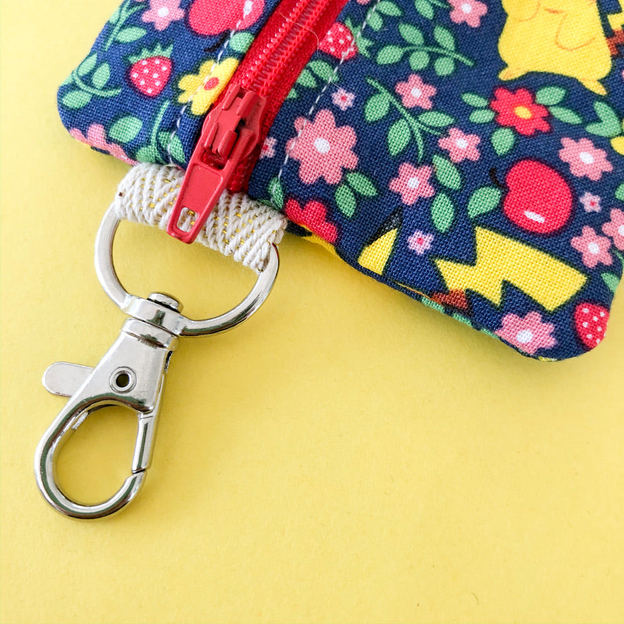 Floral Pikachu Mini Pouch