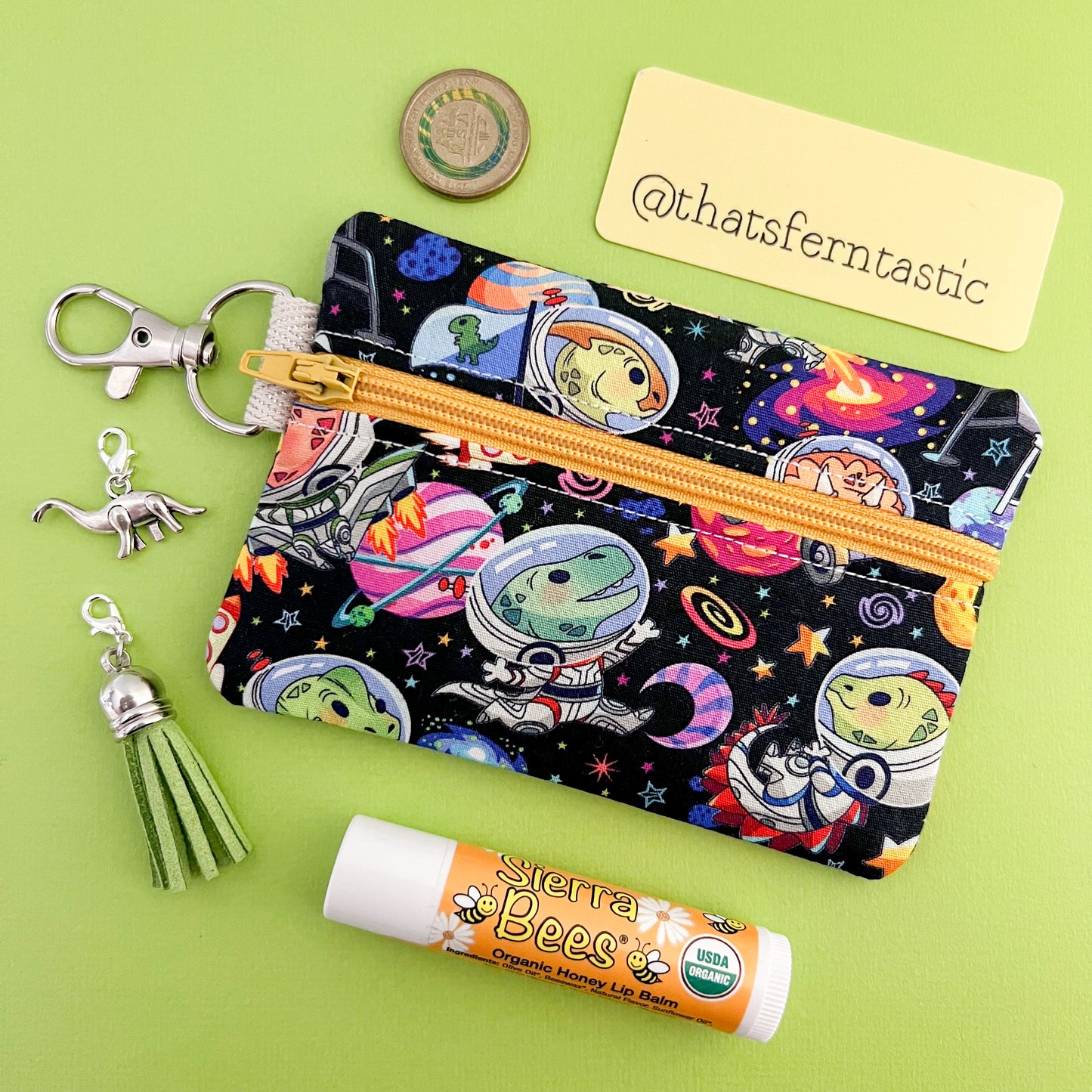 Dinosaurs In Space Mini Pouch