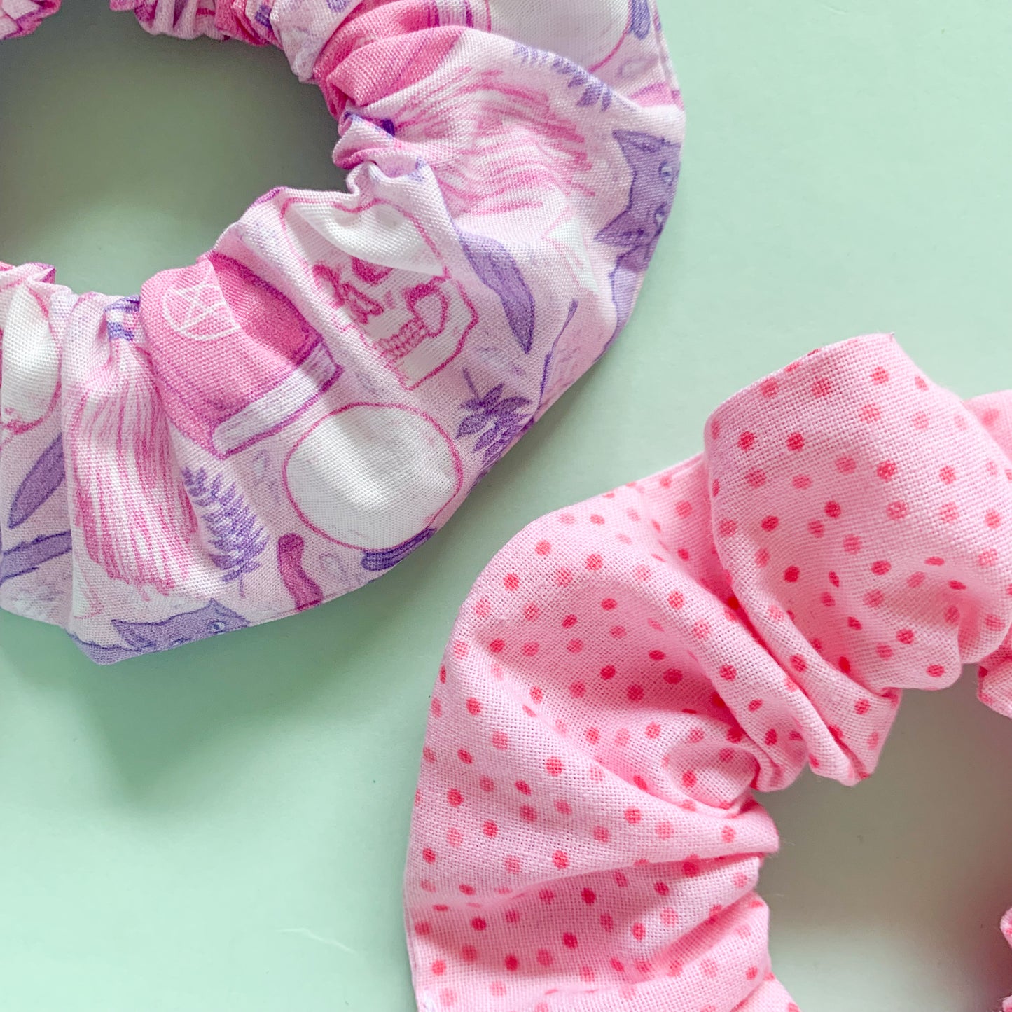 Pink Halloween Scrunchie Duo