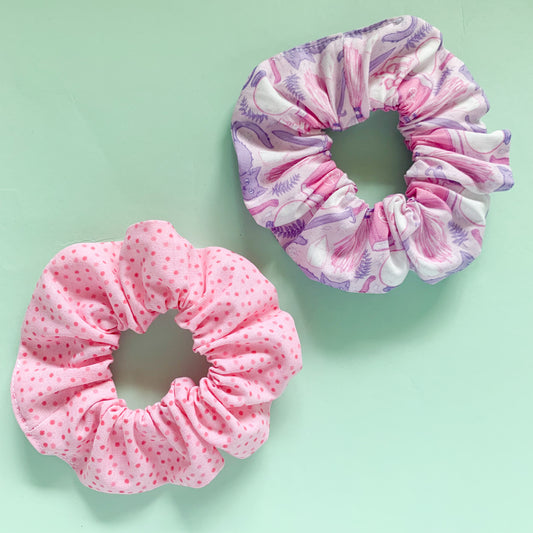 Pink Halloween Scrunchie Duo