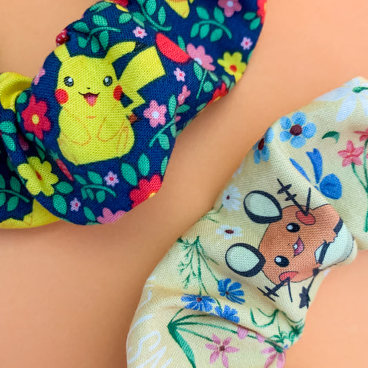 Floral Pokémon Scrunchie Duo