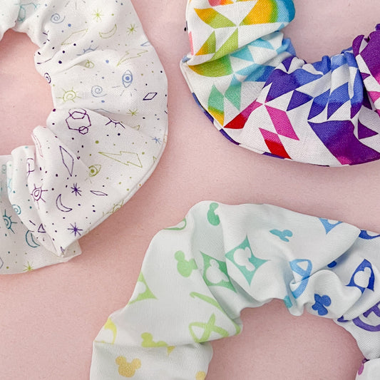 White Rainbow Disney Scrunchie Set