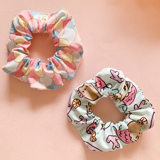 Mermaid Pusheen Scrunchie Duo