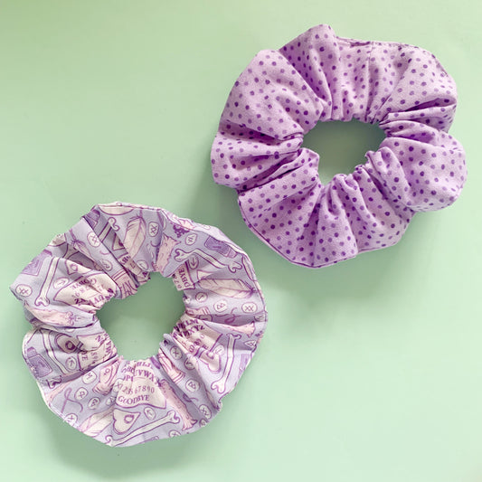 Purple Halloween Scrunchie Duo
