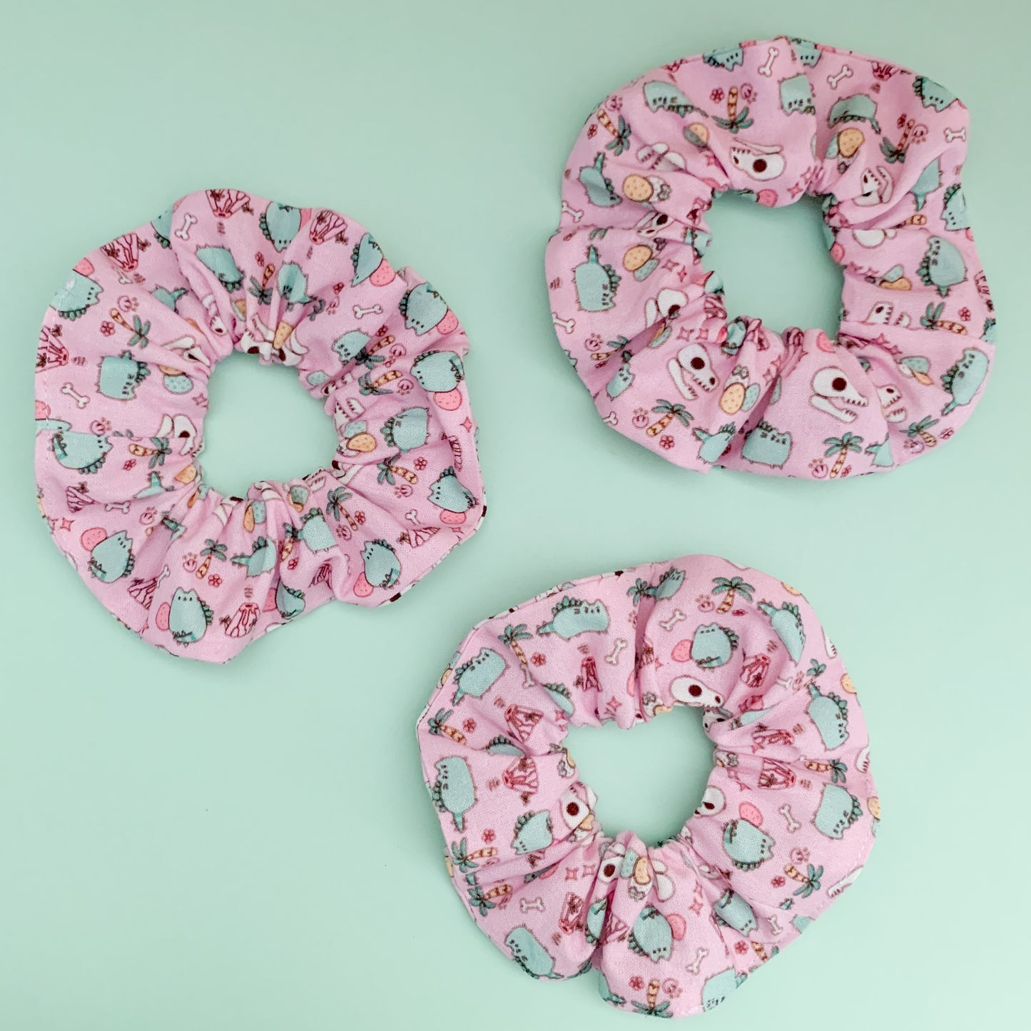 Dino Pusheen Scrunchie