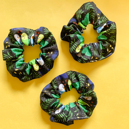 Budgies In Love Scrunchie