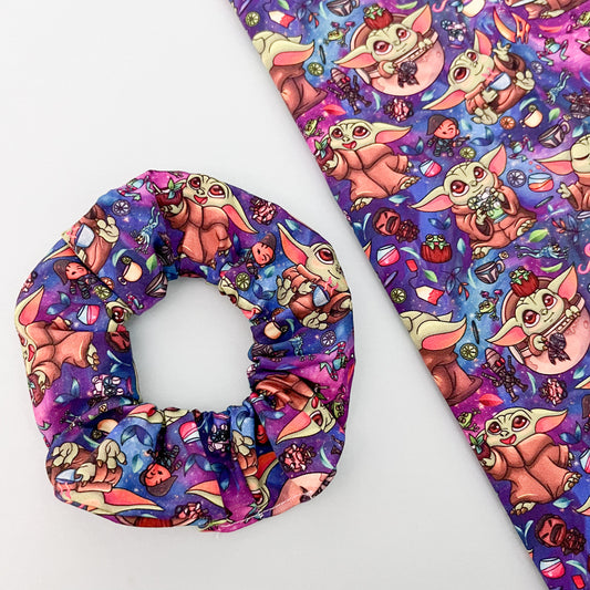 Galaxy Grogu/Baby Yoda Scrunchies