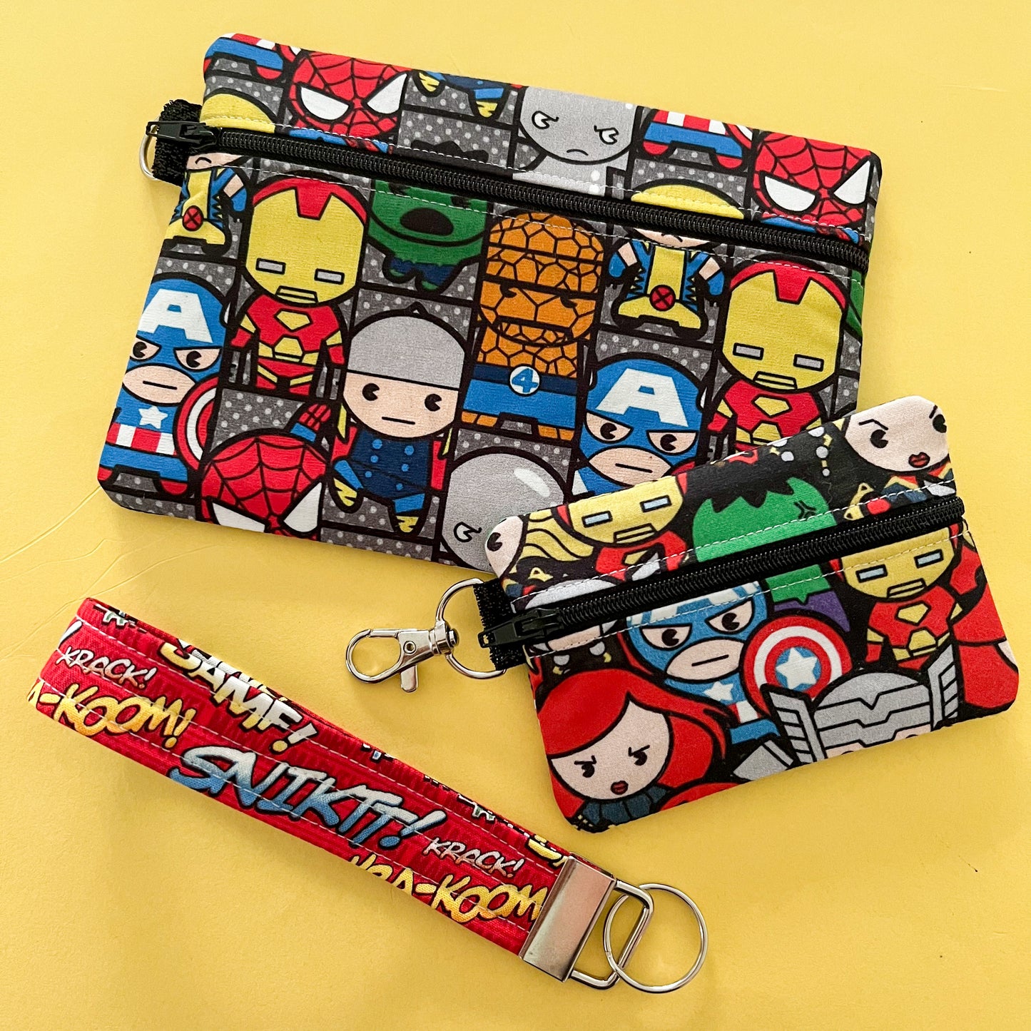 Chibi Marvel Flat Lay Pouch