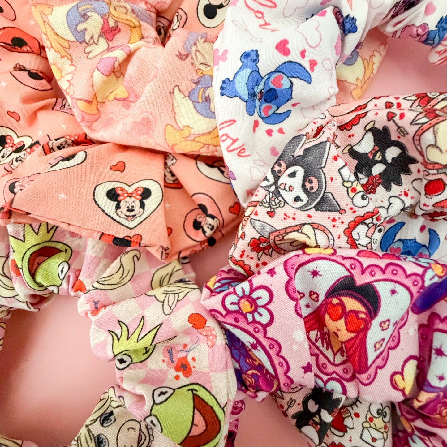 Character Galentines Scrunchies