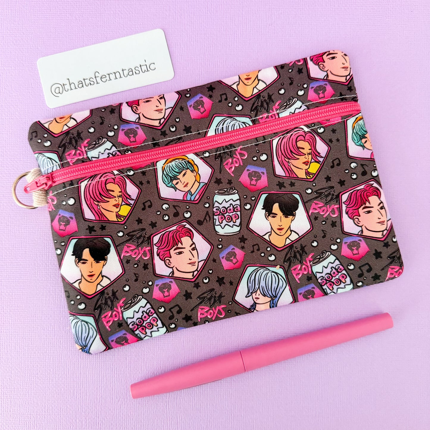 K-Pop Demon Hunters Saja Boys Flat Lay Pouch