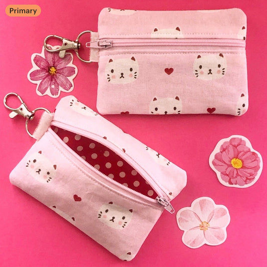 Pink Cat Mini Pouch