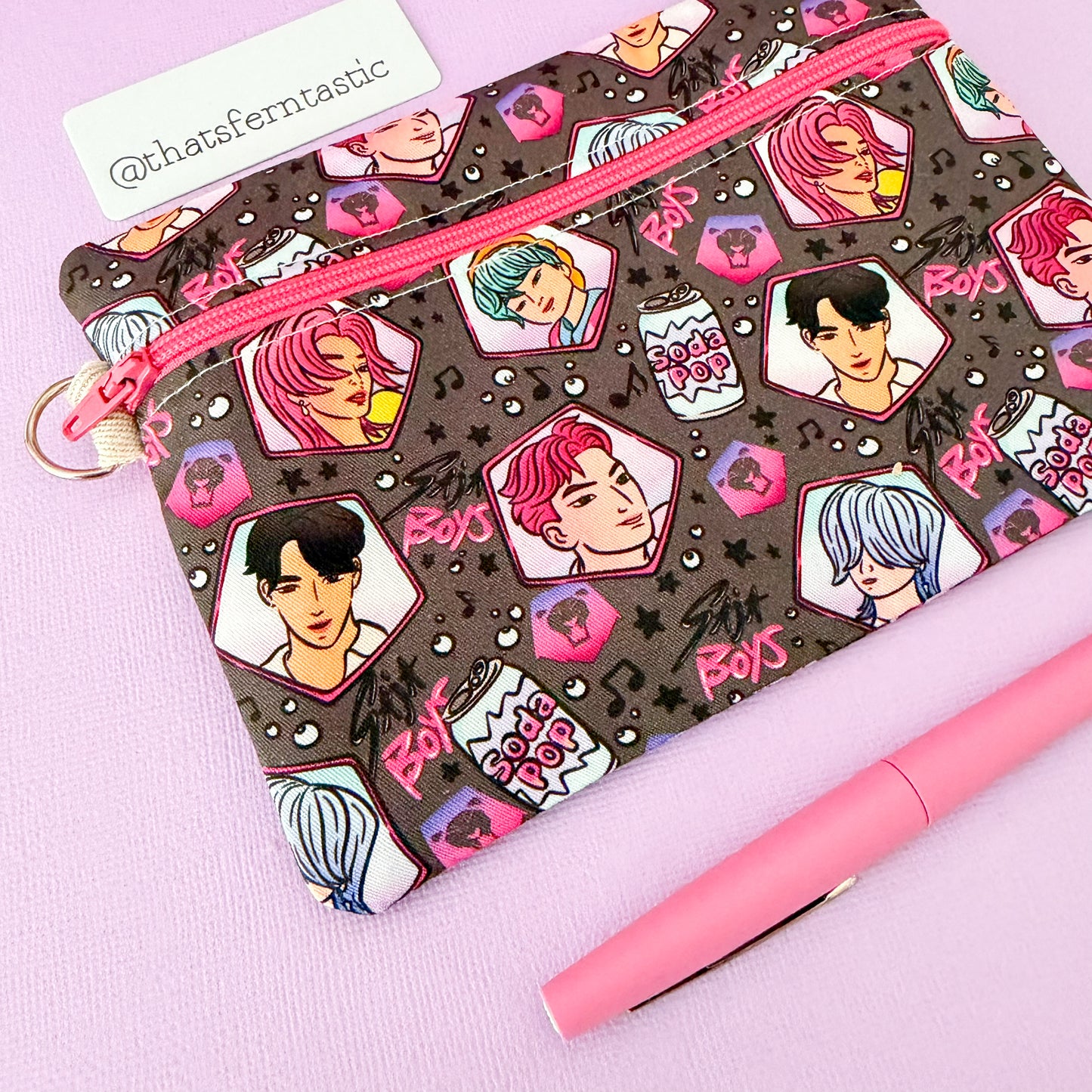 K-Pop Demon Hunters Saja Boys Flat Lay Pouch