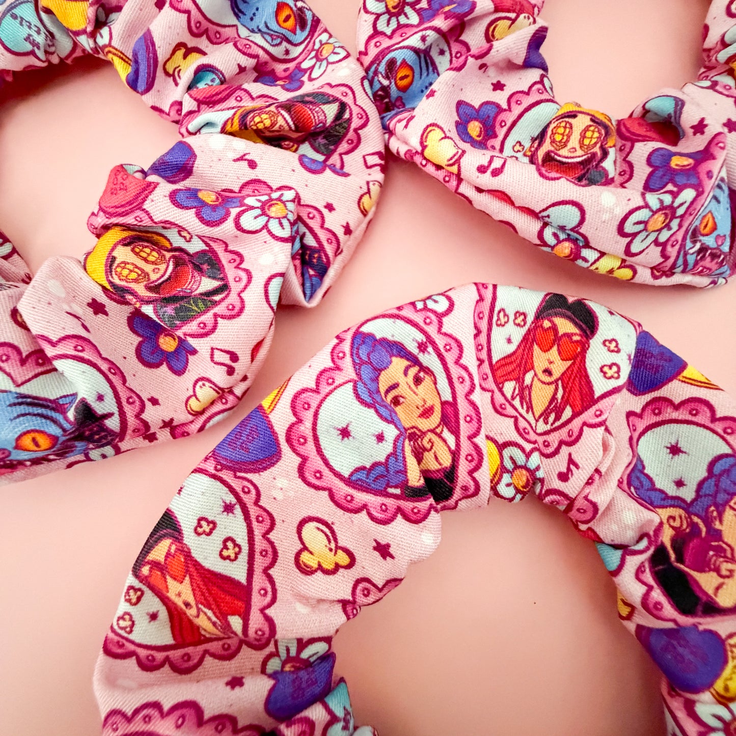 Character Galentines Scrunchies
