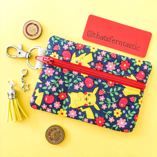 Floral Pikachu Mini Pouch