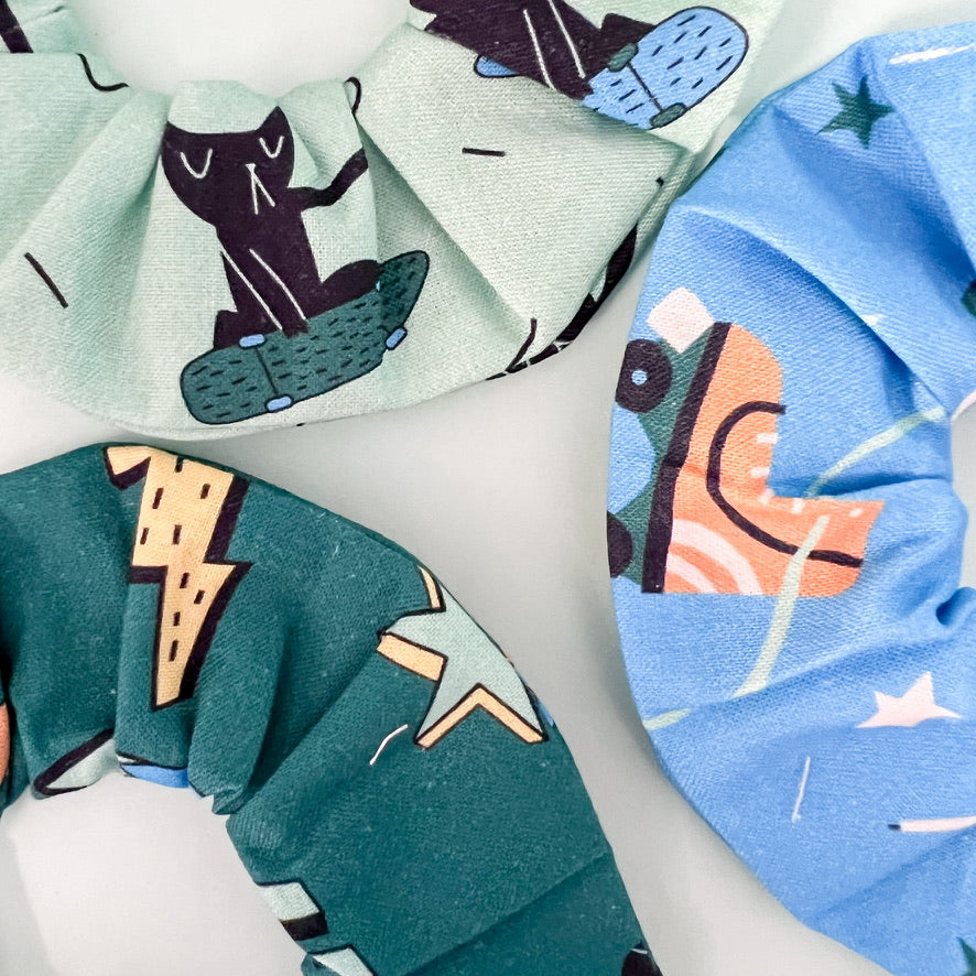 90s Scrunchie Set - Cool Tones