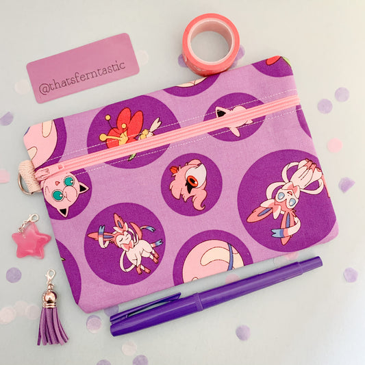 Pokemon Fairy Types Flat Lay Pouch