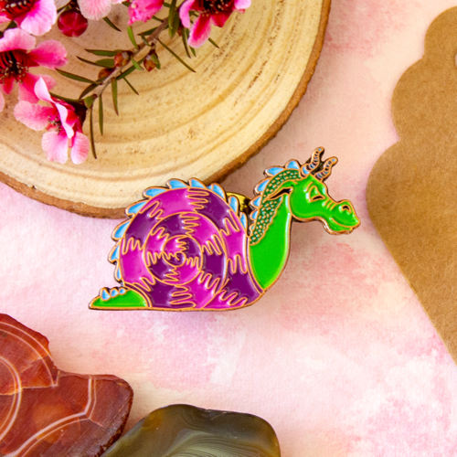 Dragon Snail Enamel Pin