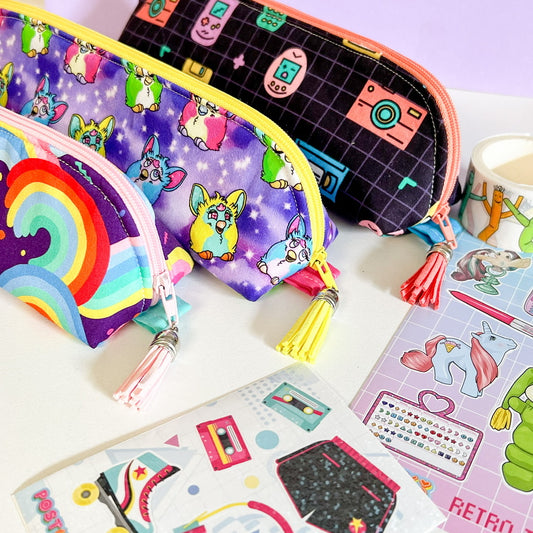 90s Theme Open Wide Pouches