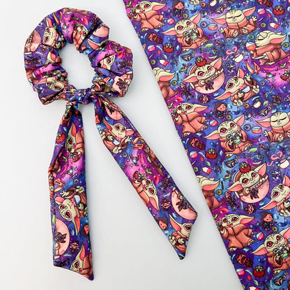 Galaxy Grogu/Baby Yoda Scrunchies