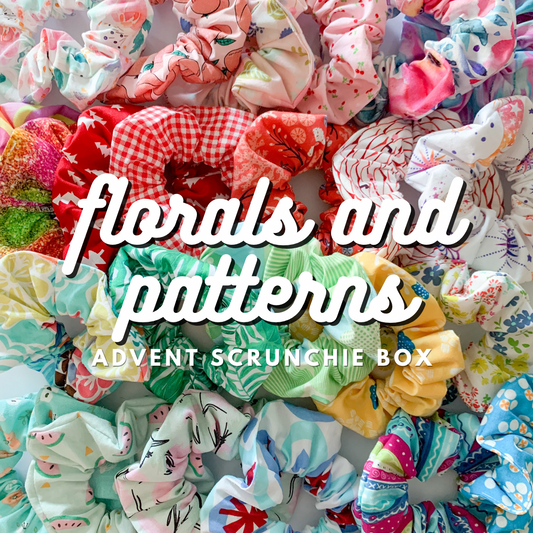 Florals and Patterns Theme Scrunchie Advent Box