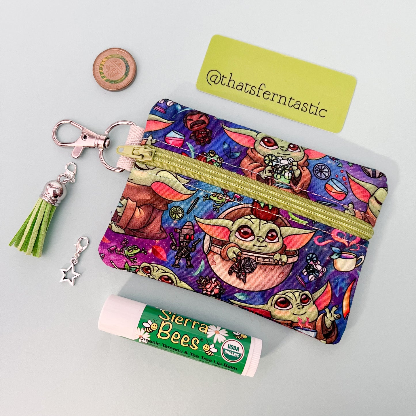 Galaxy Child/Baby Yoda Mini Pouch