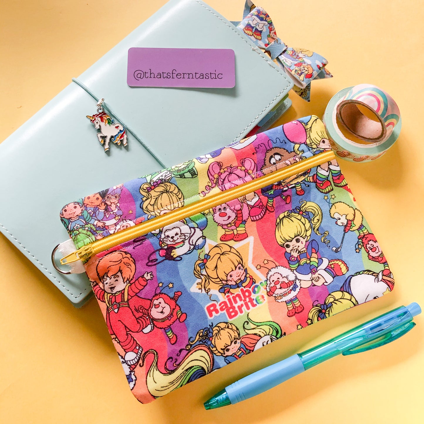 Rainbow Brite Flat Lay Pouch