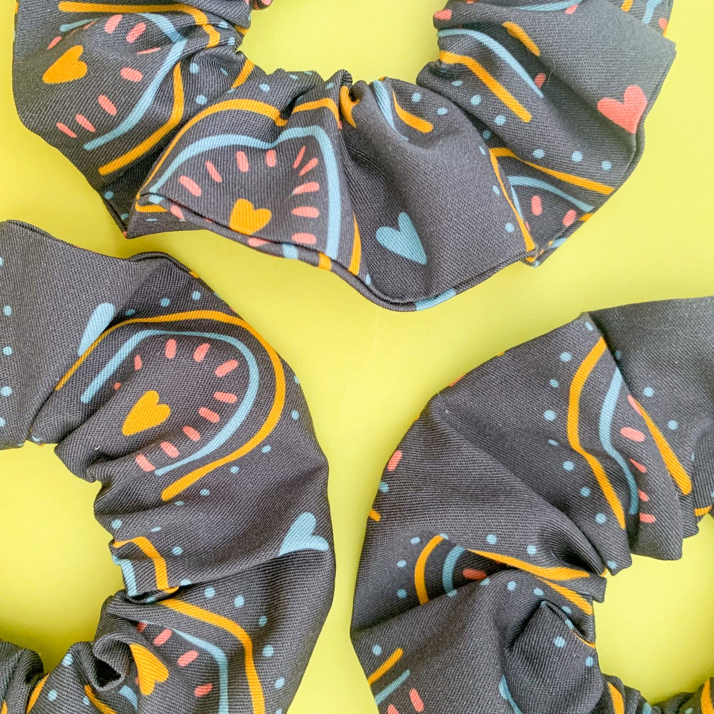 Grey Modern Rainbow Scrunchie