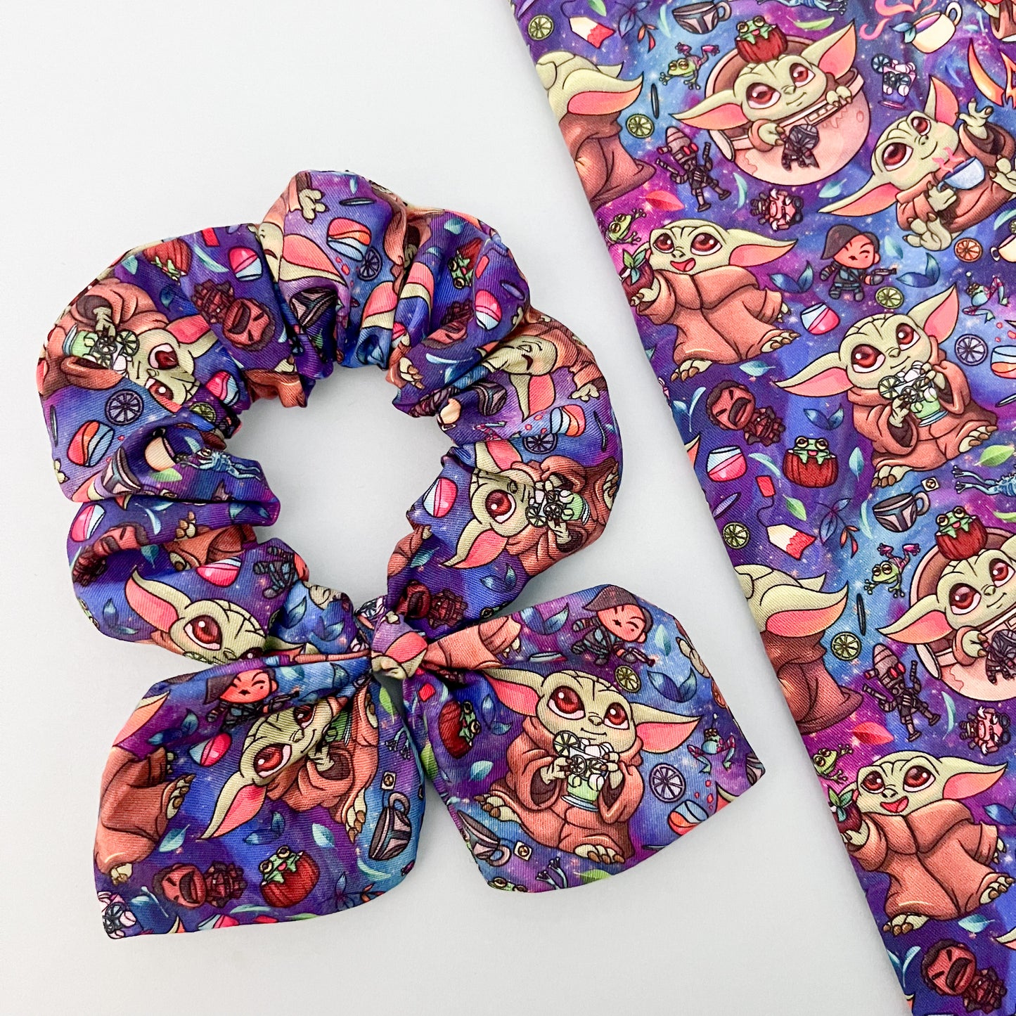 Galaxy Grogu/Baby Yoda Scrunchies